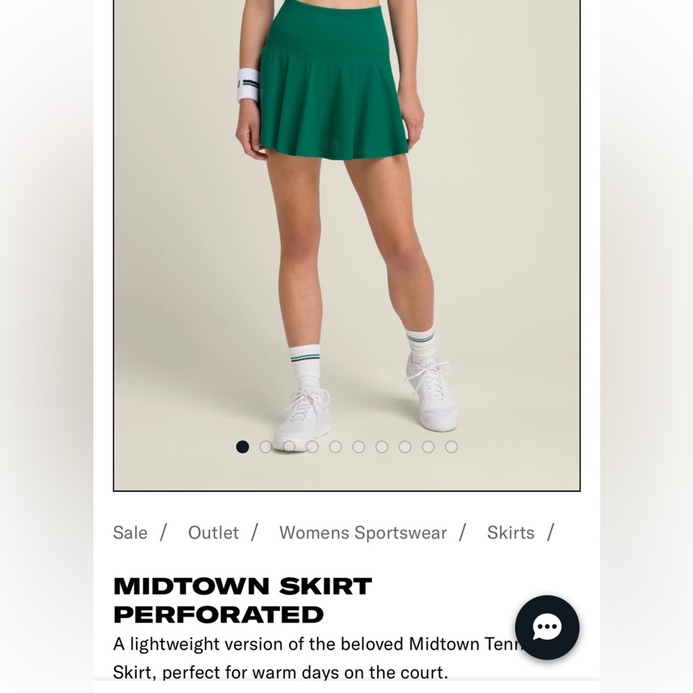 Wilson - MIDTOWN SKIRT PERFORATED - Club Green - size XS
